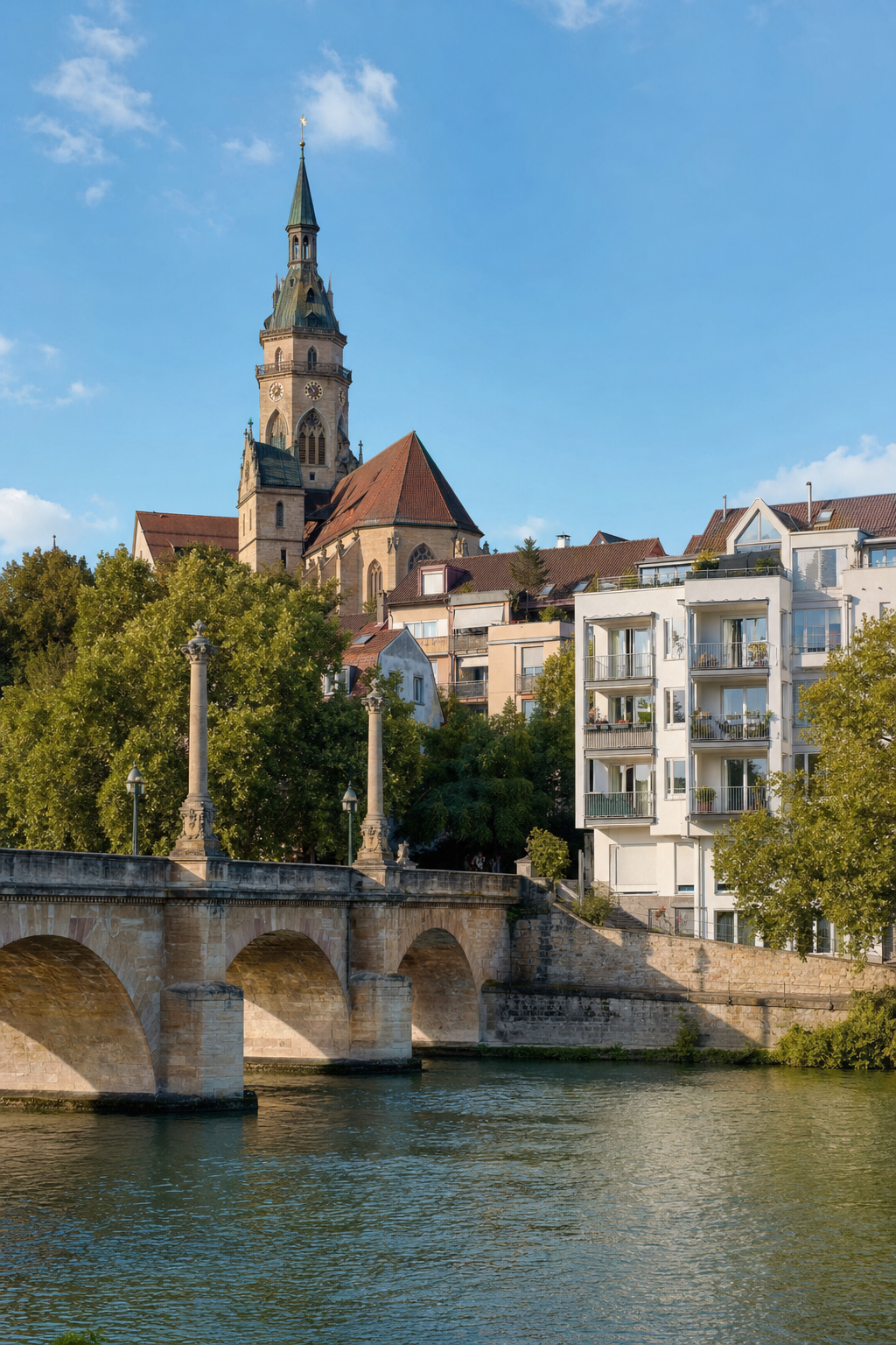 Blick auf Stuttgart-Bad Cannstatt am Neckar