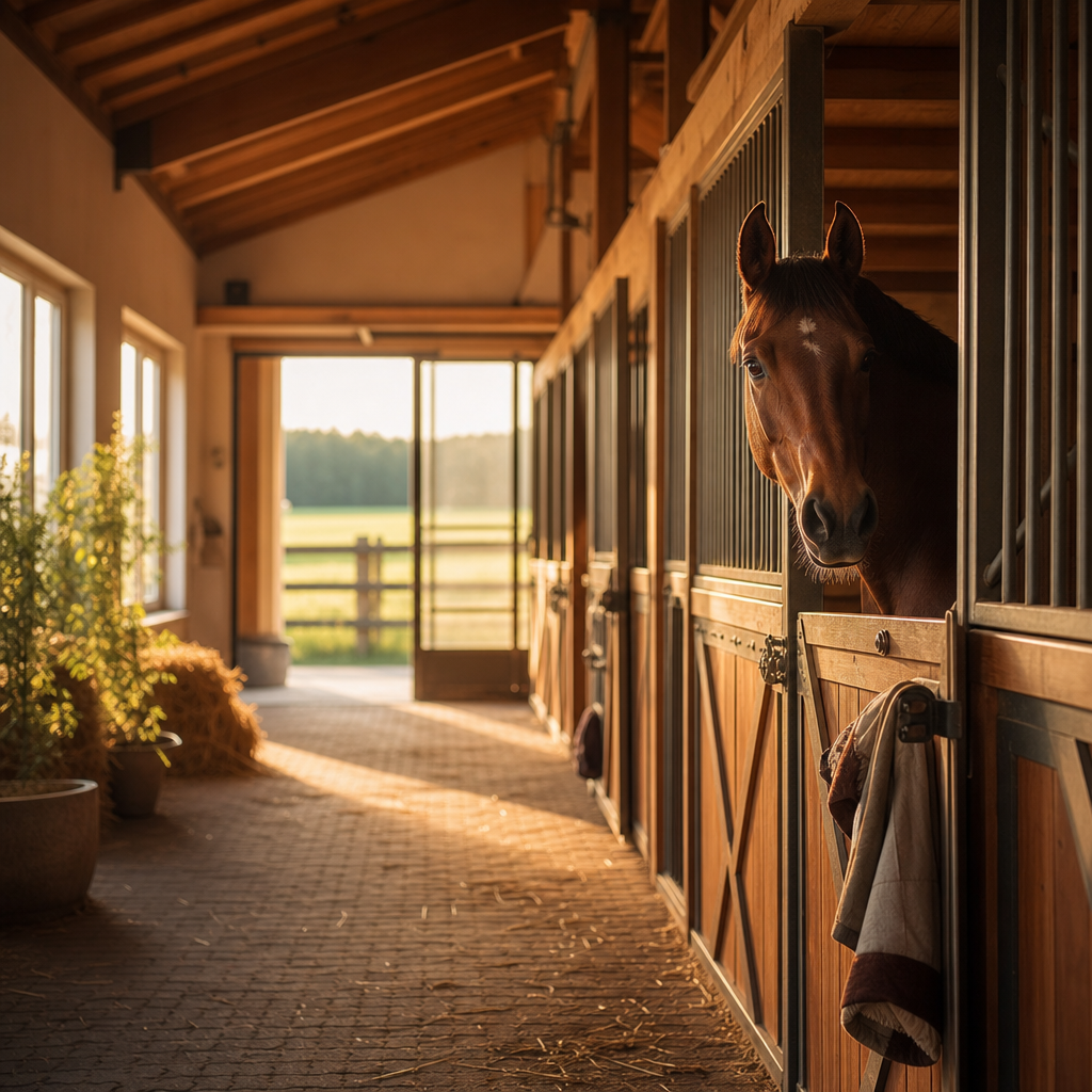 Stallgasse mit Boxen (Beispielmotiv)