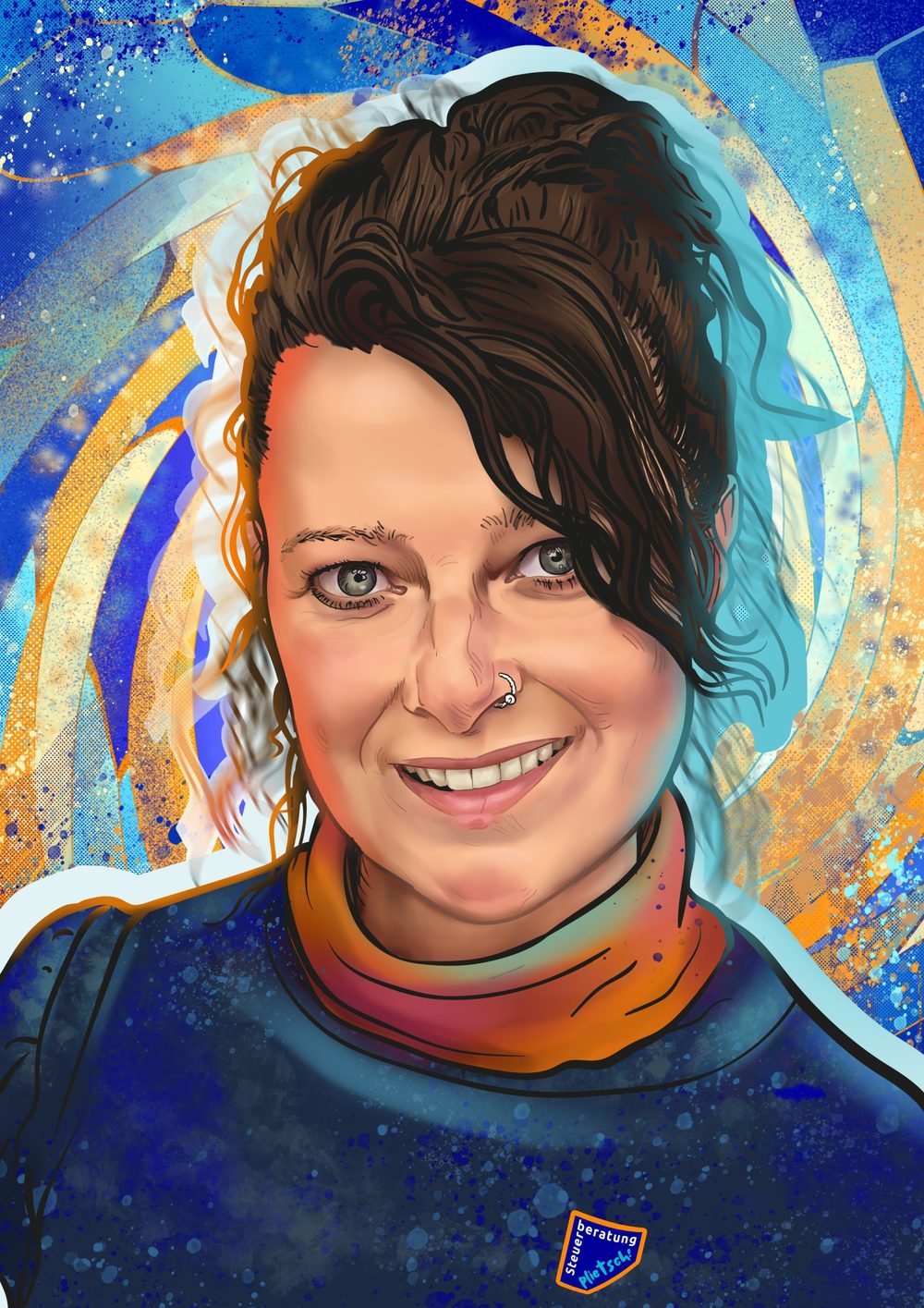 Illustriertes Porträt von Diana Gierke