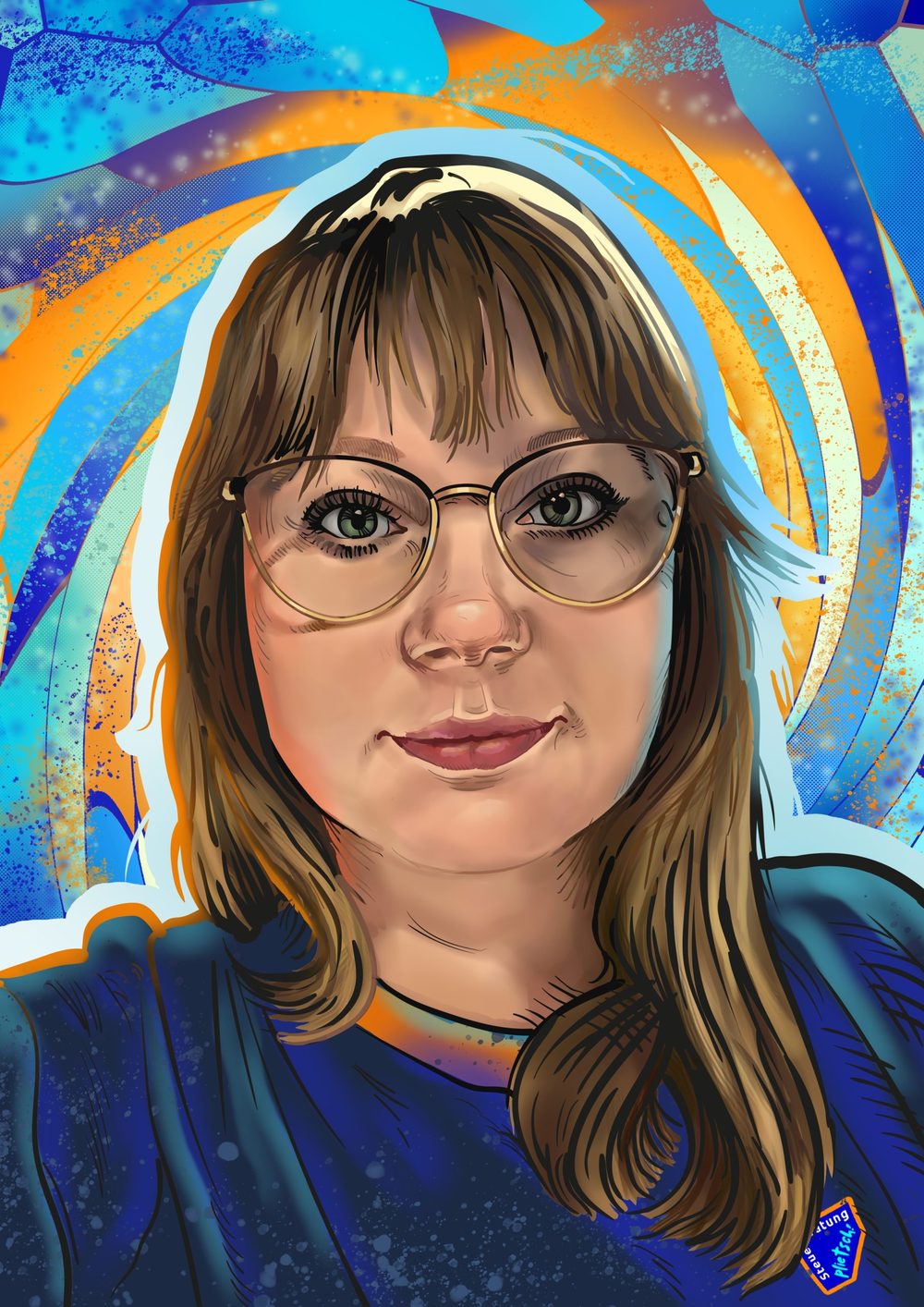 Illustriertes Porträt von Ilona Ponczek
