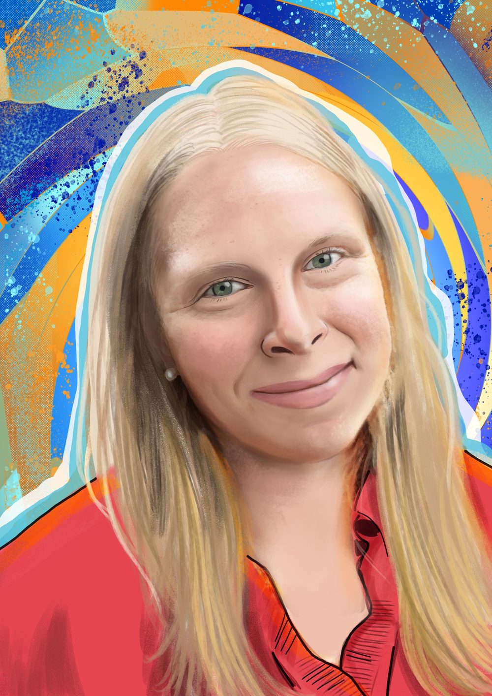 Illustriertes Porträt von Marina Meinelt