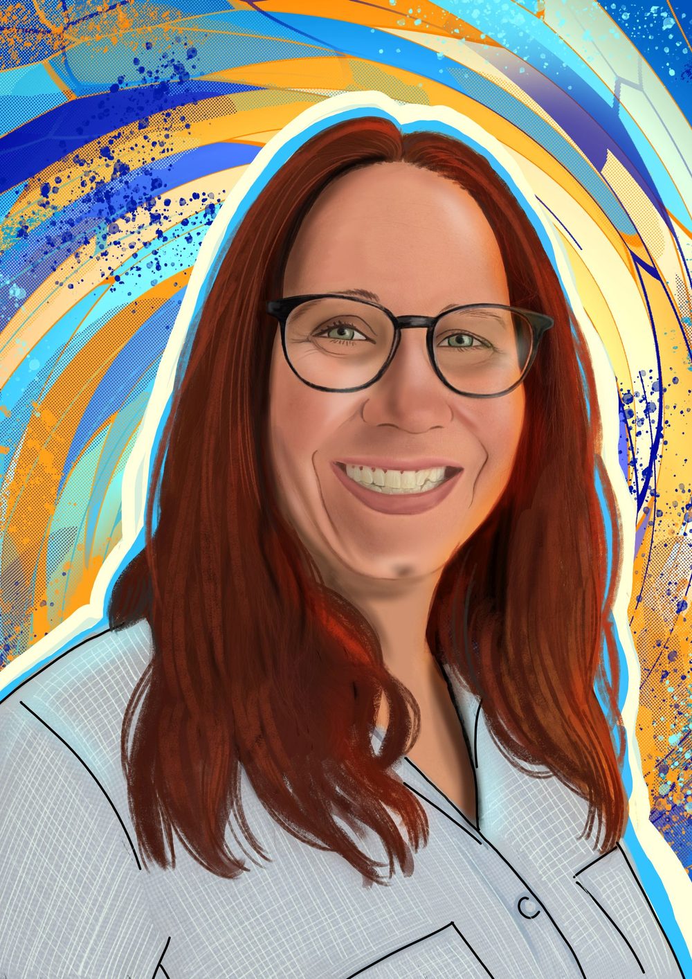 Illustriertes Porträt von Stefanie Jungemann