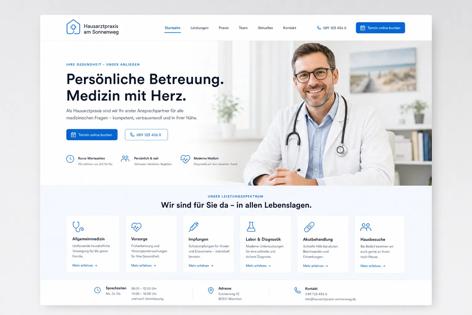 Hausarztpraxis-Webseite