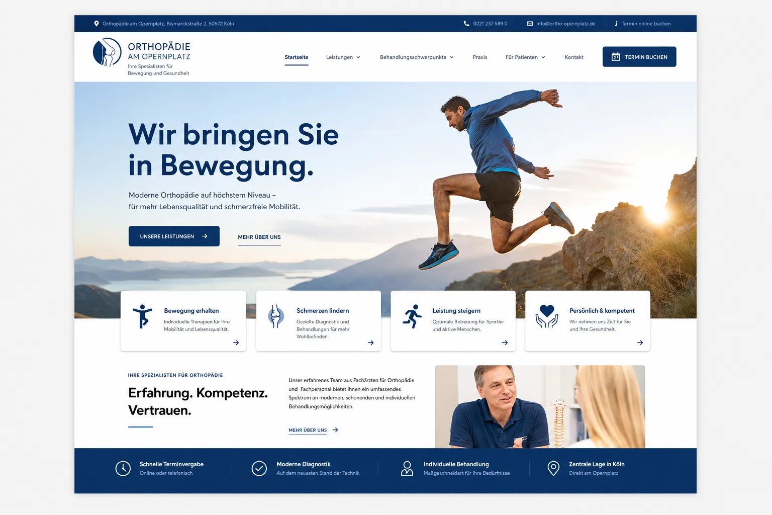 Orthopädie-Webseite
