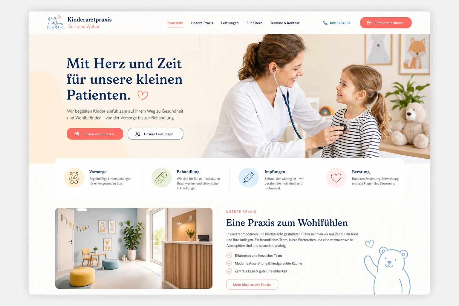 Kinderarzt-Webseite