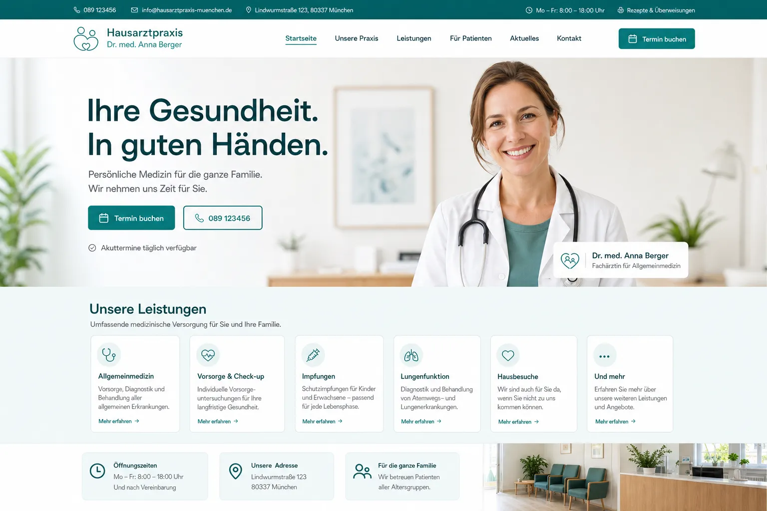 Design-Beispiel 2 für eine Webseite