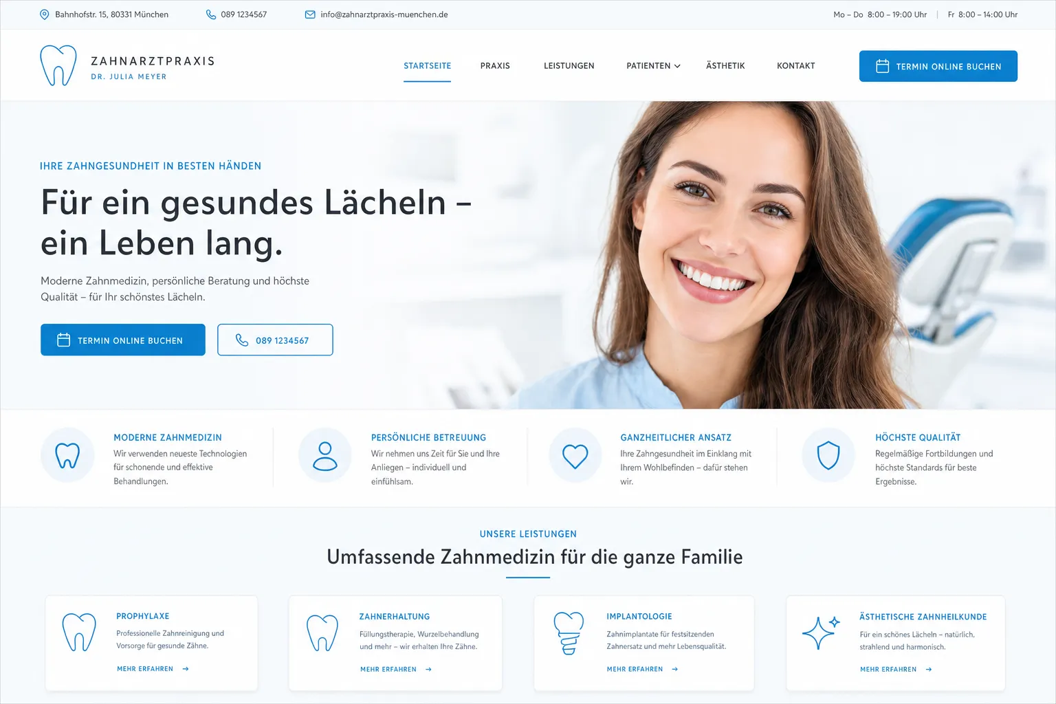 Design-Beispiel 3 für eine Webseite