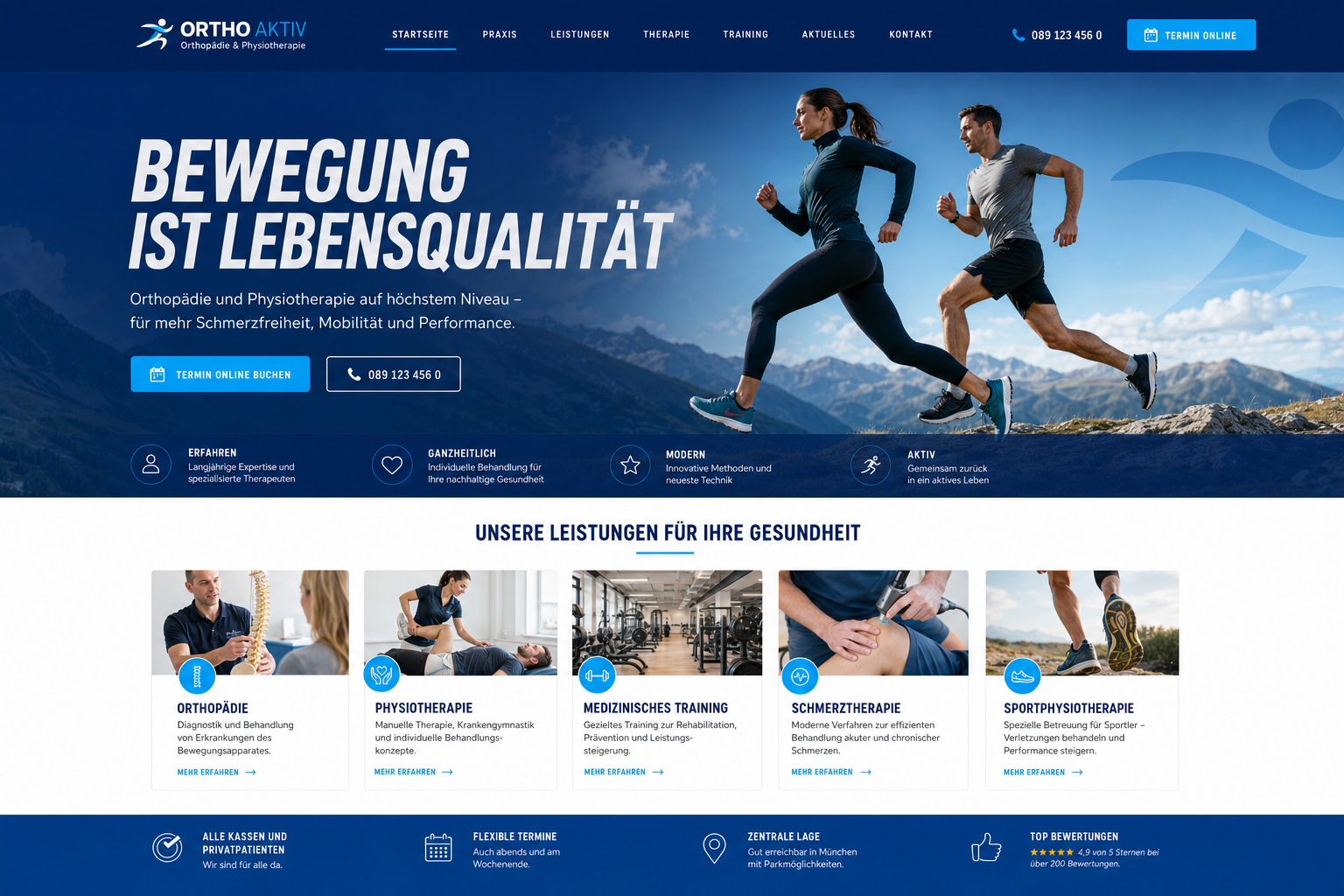 Design-Beispiel 4 für eine Website