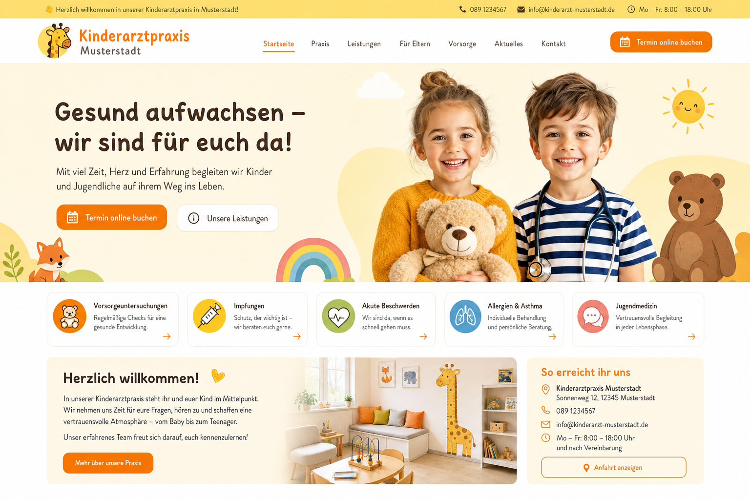 Design-Beispiel 5 für eine Website