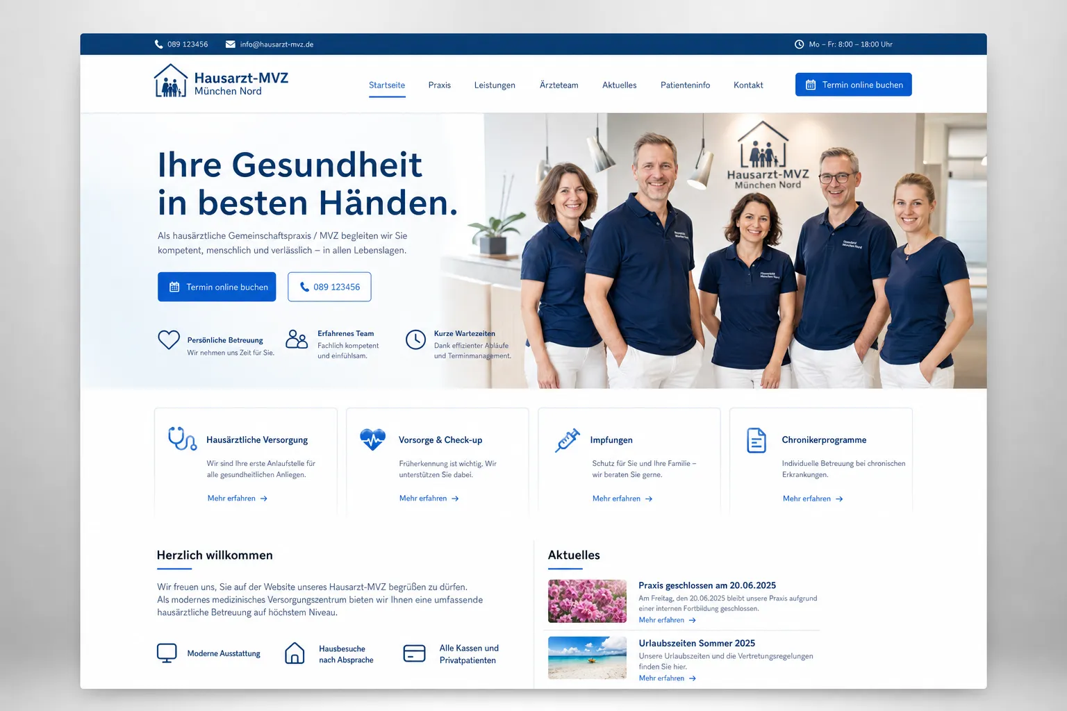 Design-Beispiel 8 für eine Webseite