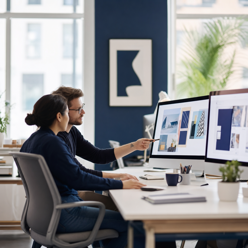 Blick in eine moderne Webdesign-Agentur