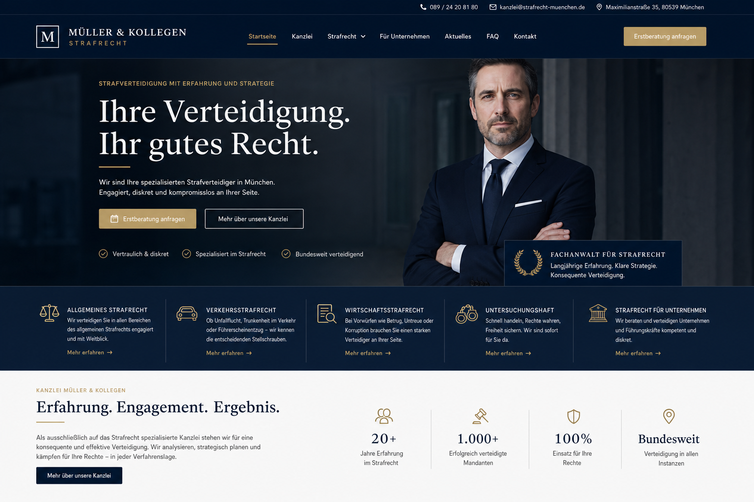 Design-Beispiel 1 für eine Website