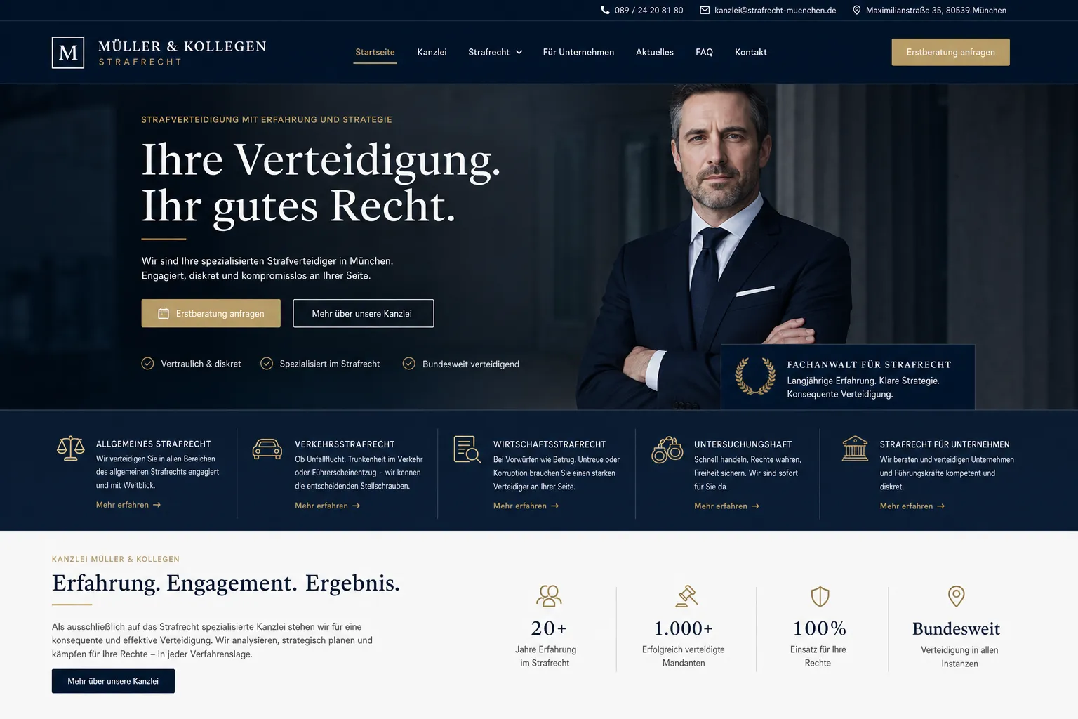 Anwälte & Kanzleien — Webdesign-Referenz
