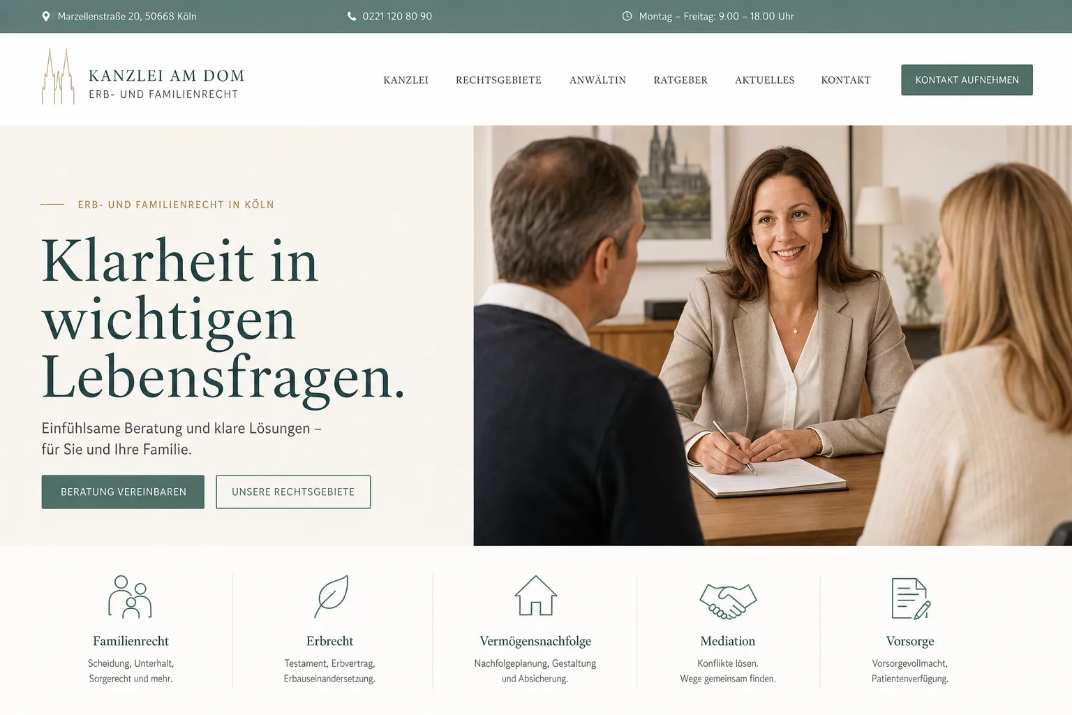 Anwälte & Kanzleien — Webdesign-Referenz