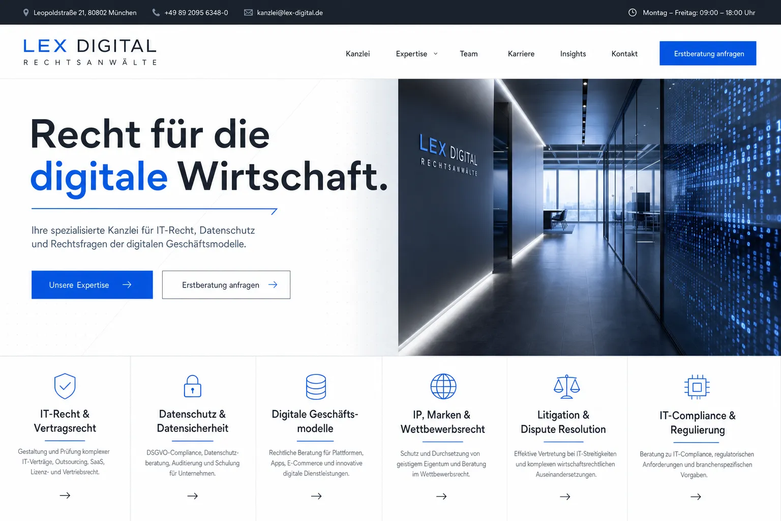 Anwälte & Kanzleien — Webdesign-Referenz