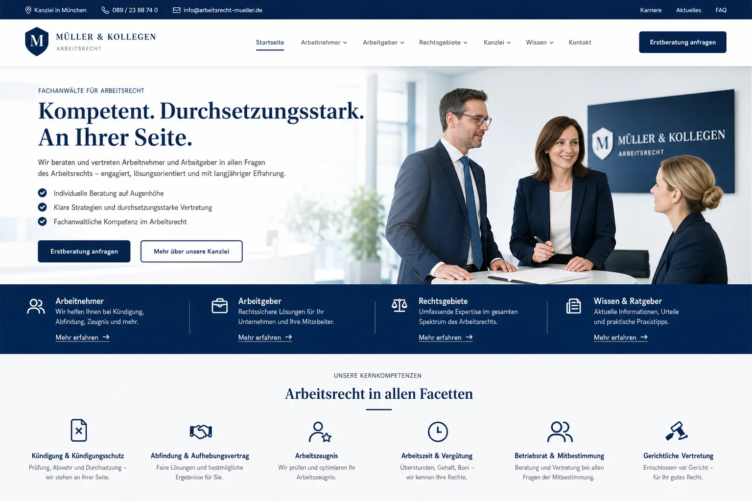 Anwälte & Kanzleien — Webdesign-Referenz
