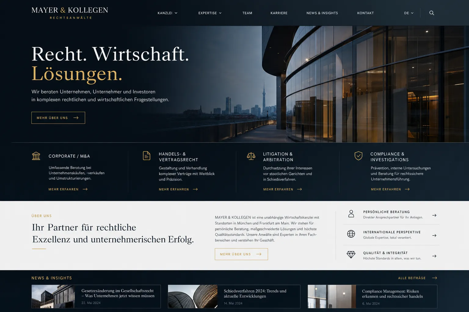 Anwälte & Kanzleien — Webdesign-Referenz