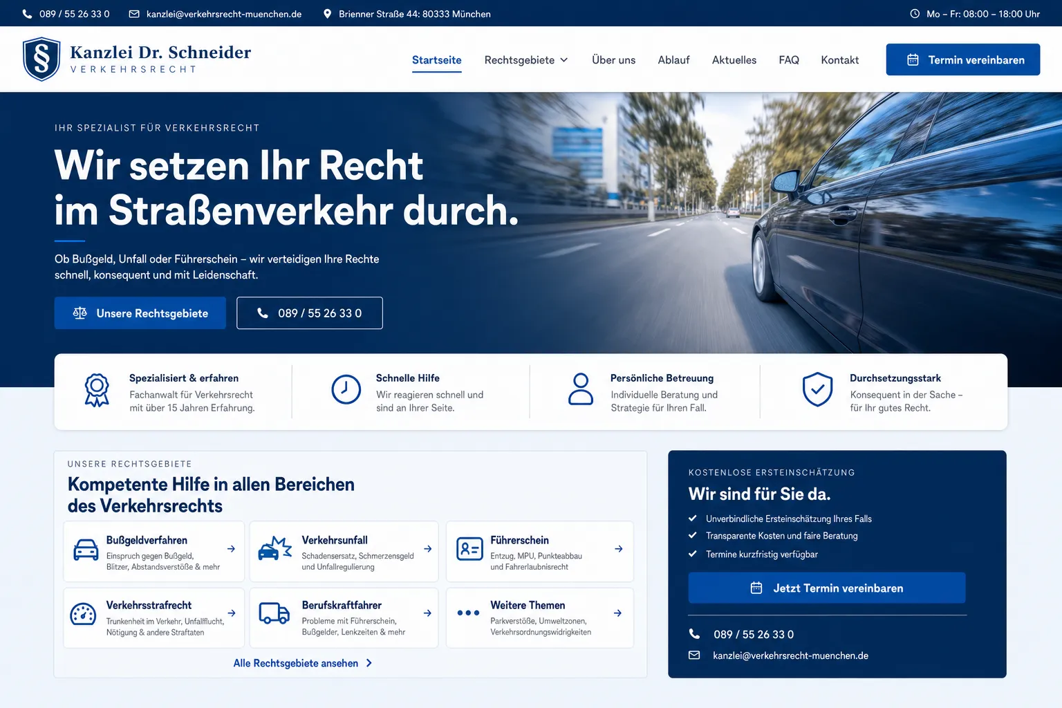 Anwälte & Kanzleien — Webdesign-Referenz