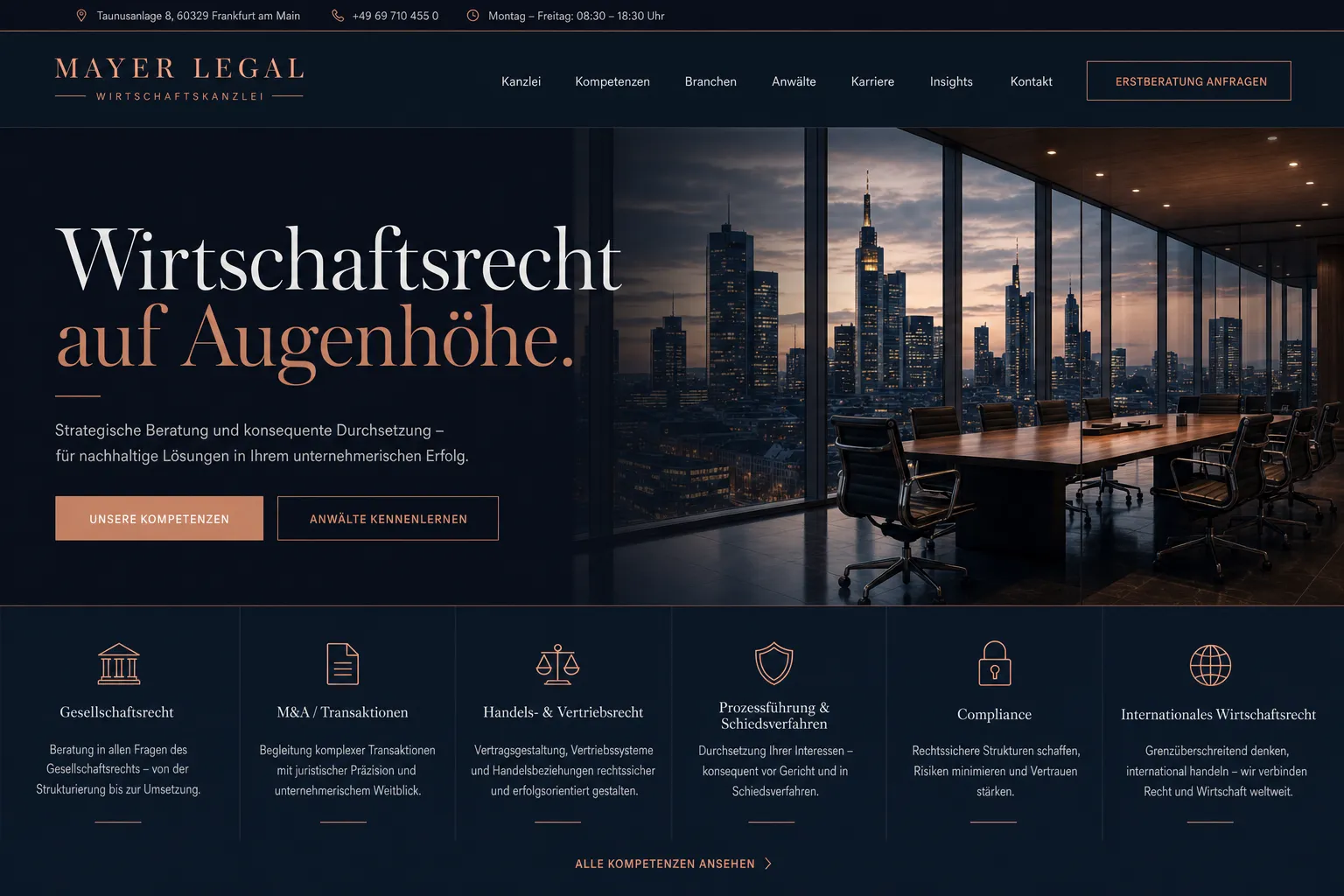 Anwälte & Kanzleien — Webdesign-Referenz