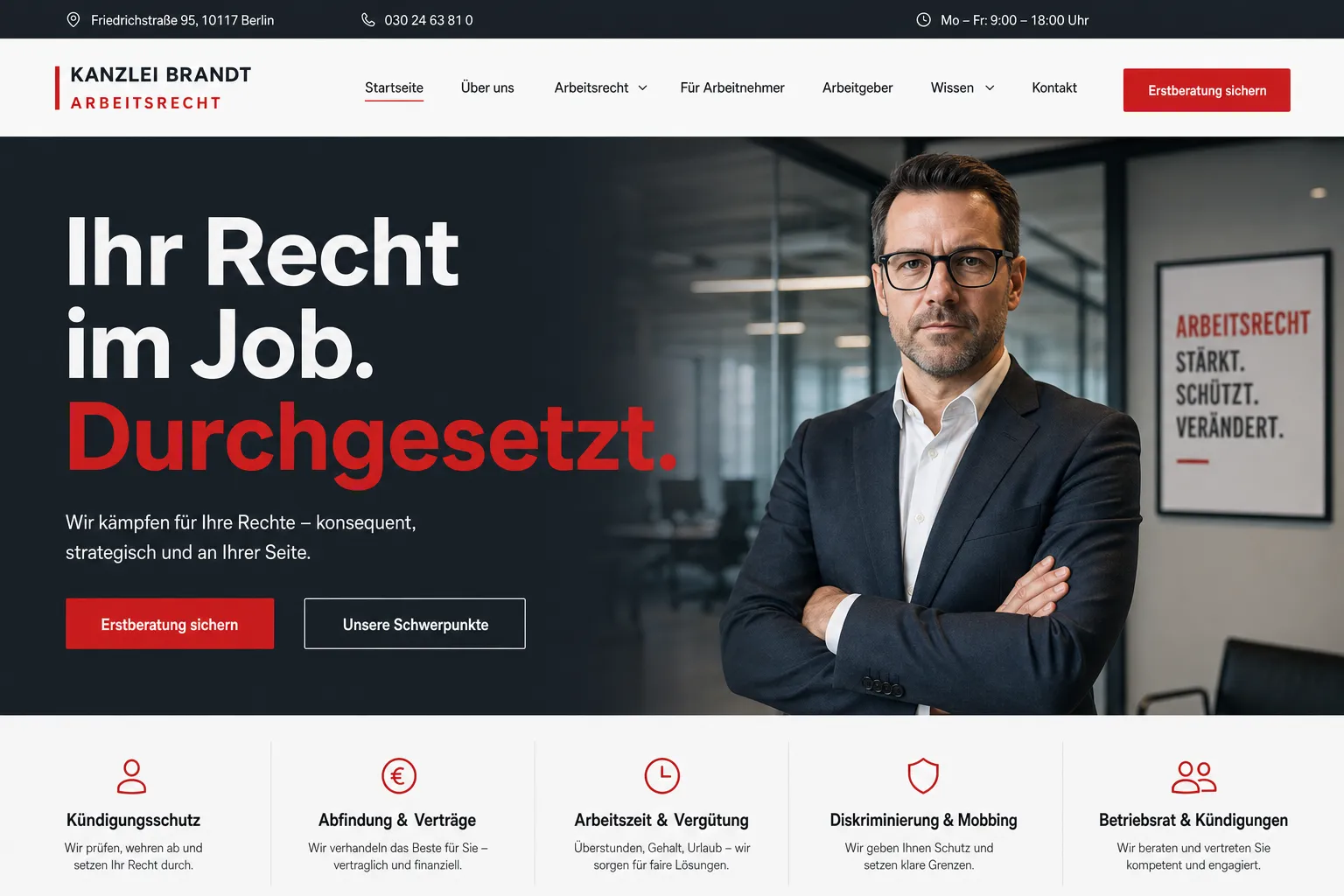Anwälte & Kanzleien — Webdesign-Referenz