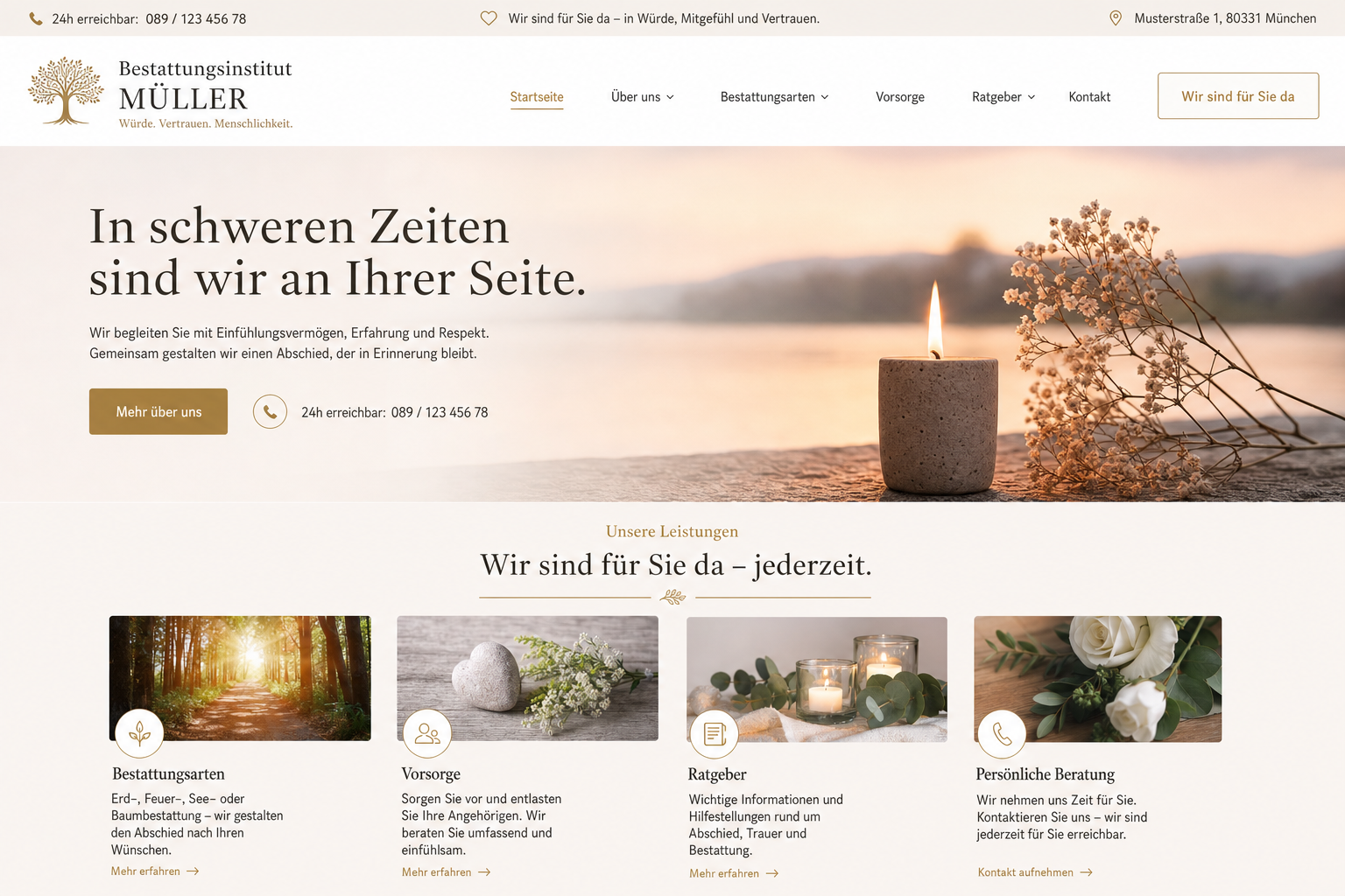 Design-Beispiel 1 für eine Website
