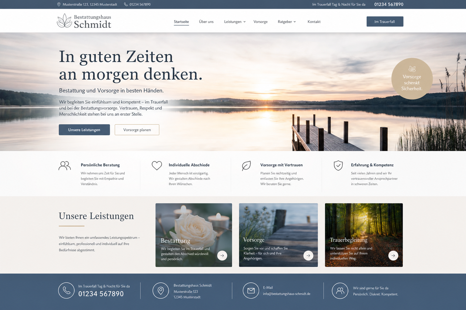 Design-Beispiel 4 für eine Website
