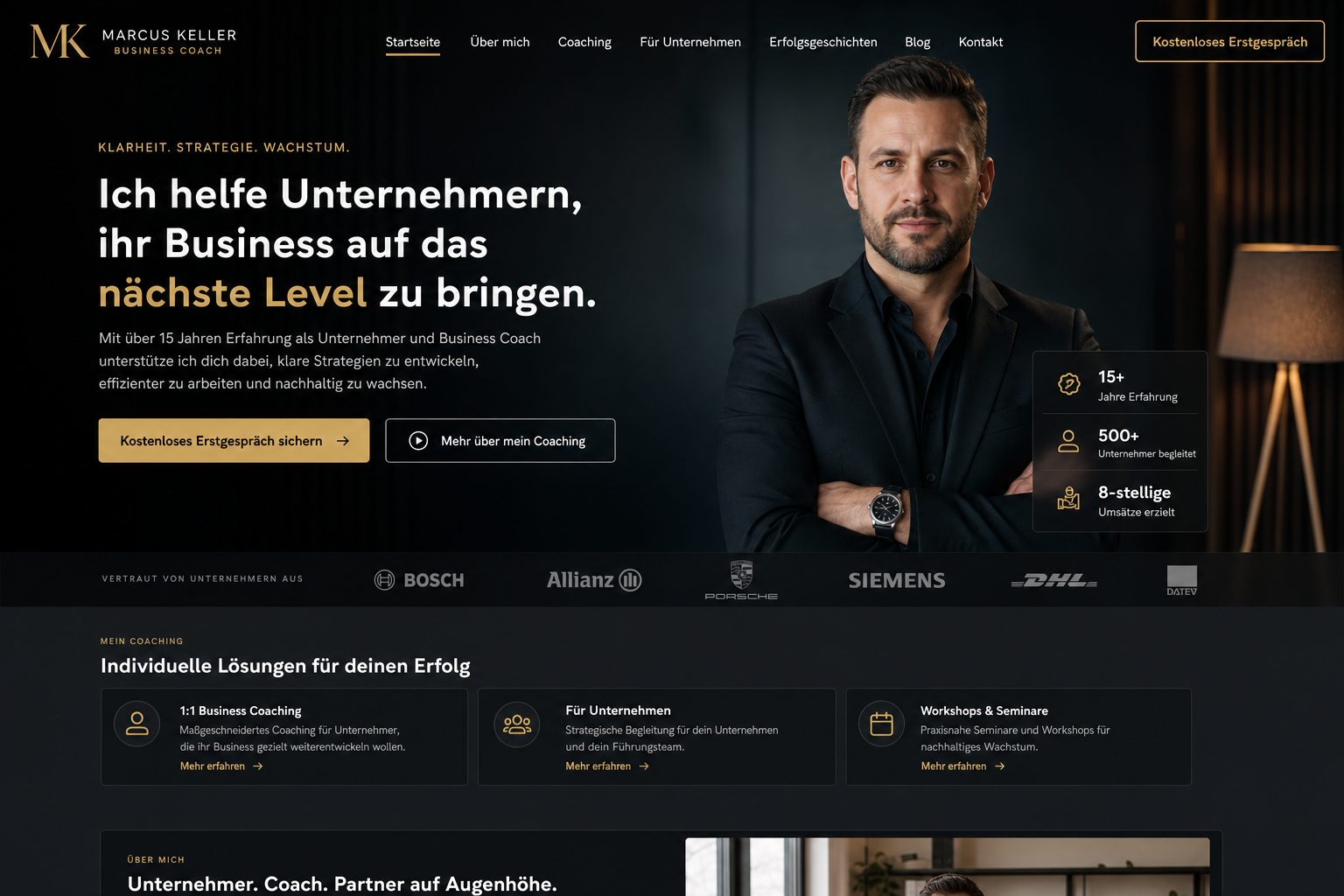 Design-Beispiel 1 für eine Website