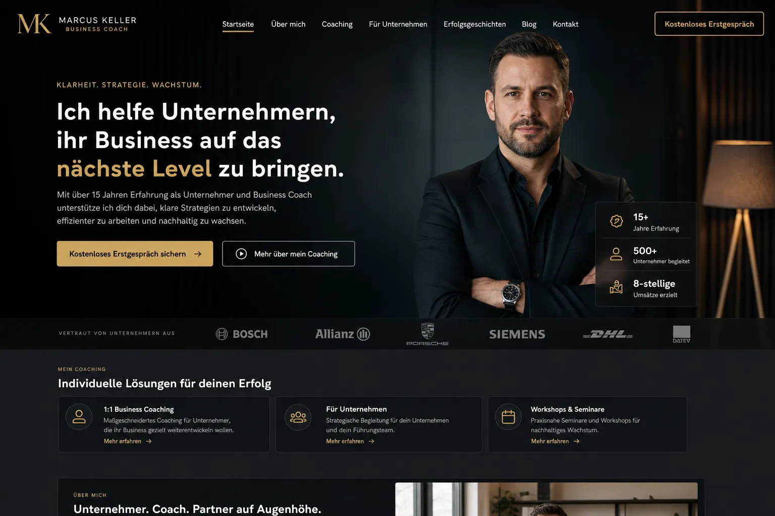 Coaches & Berater — Webdesign-Referenz