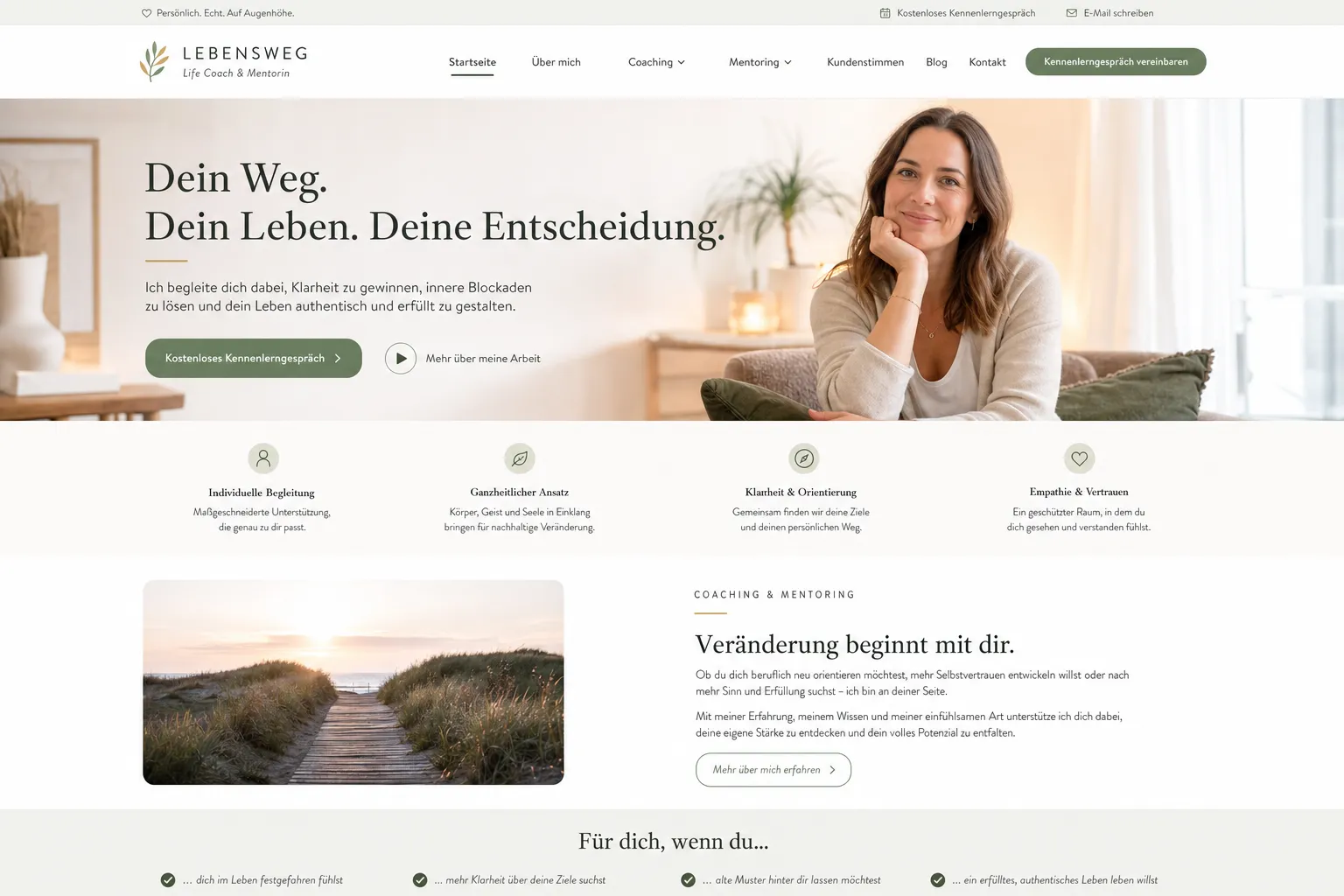 Coaches & Berater — Webdesign-Referenz