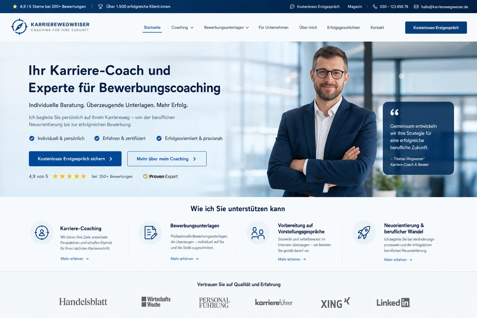 Coaches & Berater — Webdesign-Referenz