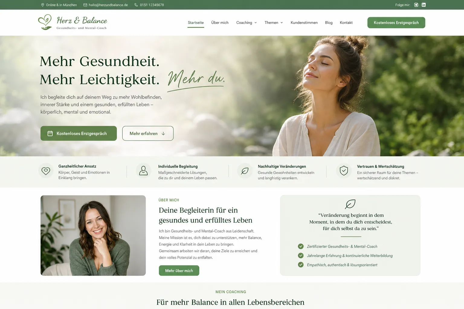 Coaches & Berater — Webdesign-Referenz