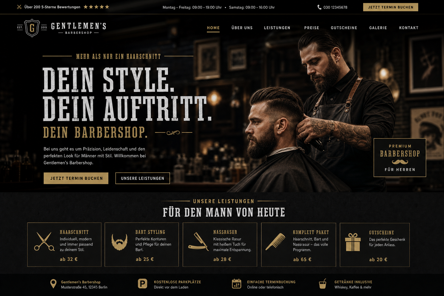 Design-Beispiel 2 für eine Website