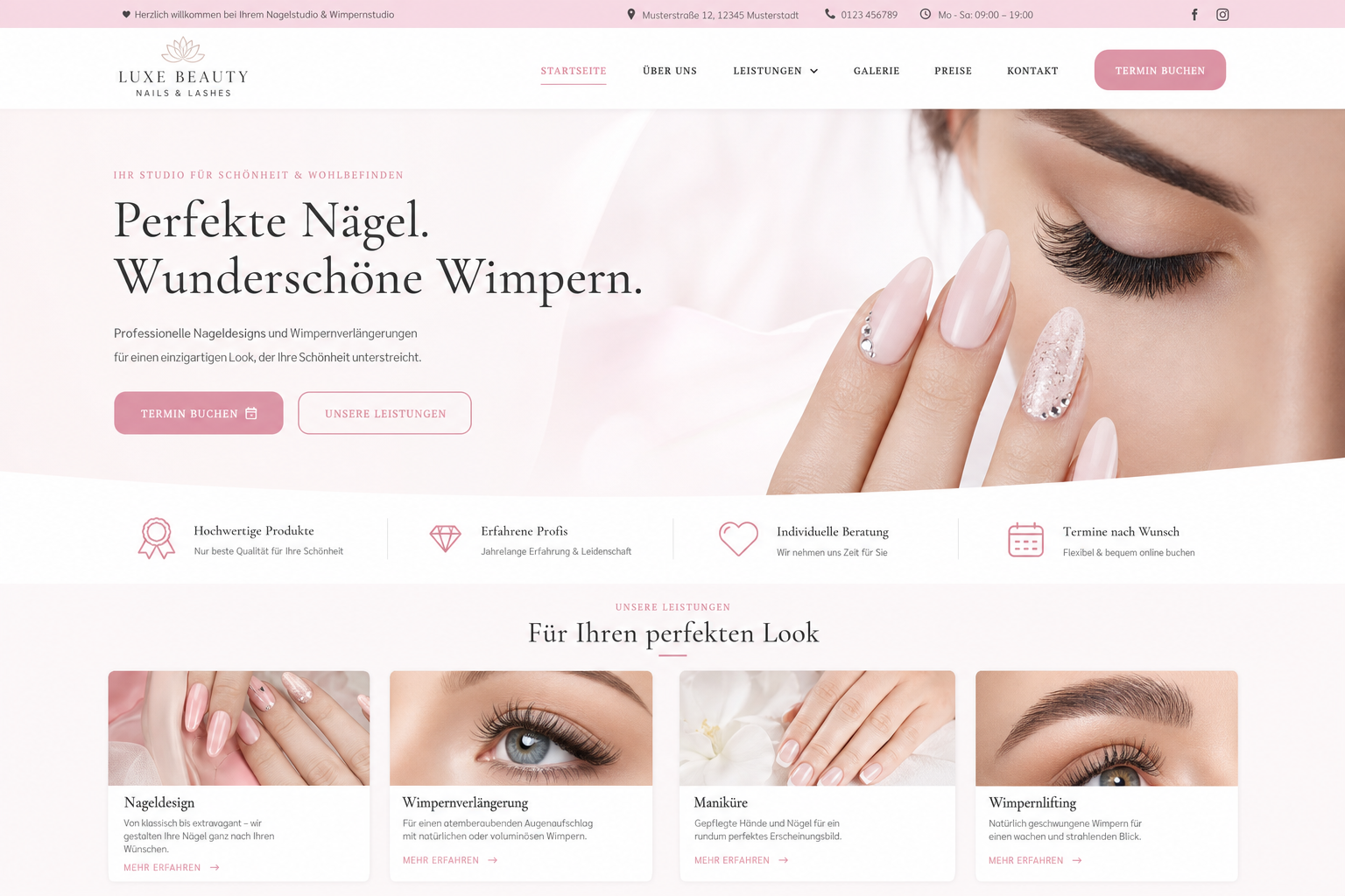 Design-Beispiel 5 für eine Website