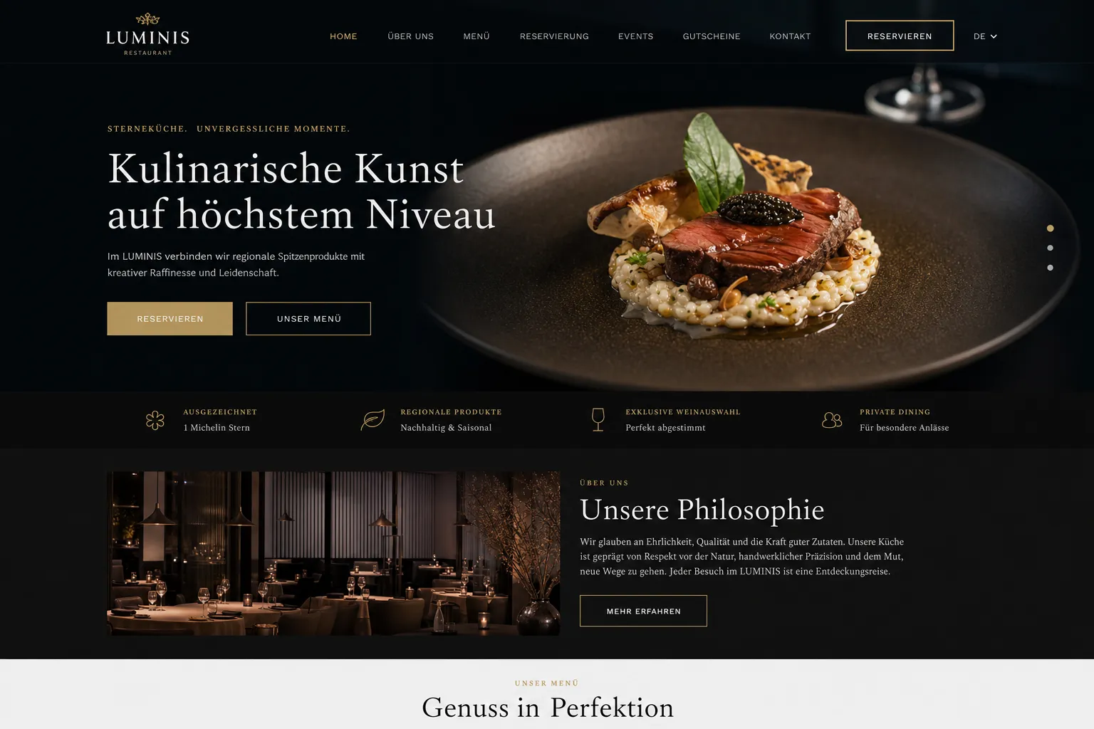 Restaurants & Cafés — Webdesign-Referenz