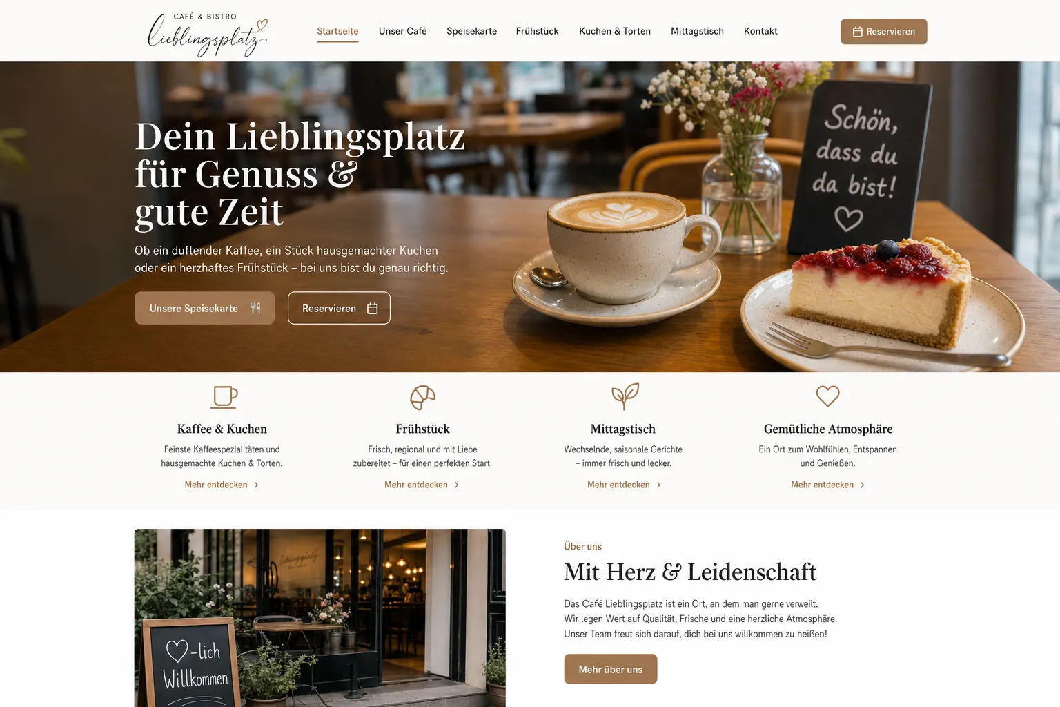 Restaurants & Cafés — Webdesign-Referenz