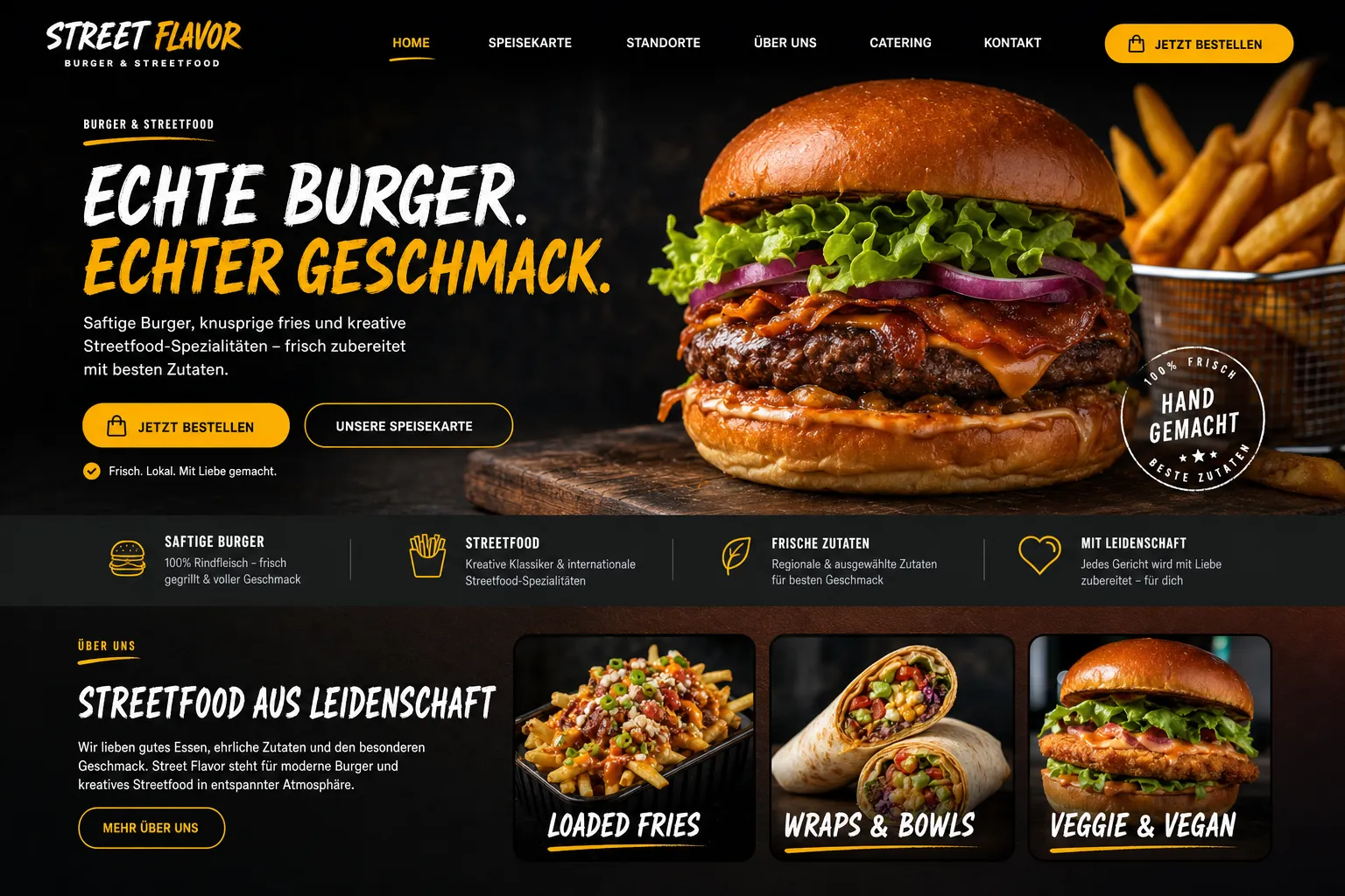 Restaurants & Cafés — Webdesign-Referenz