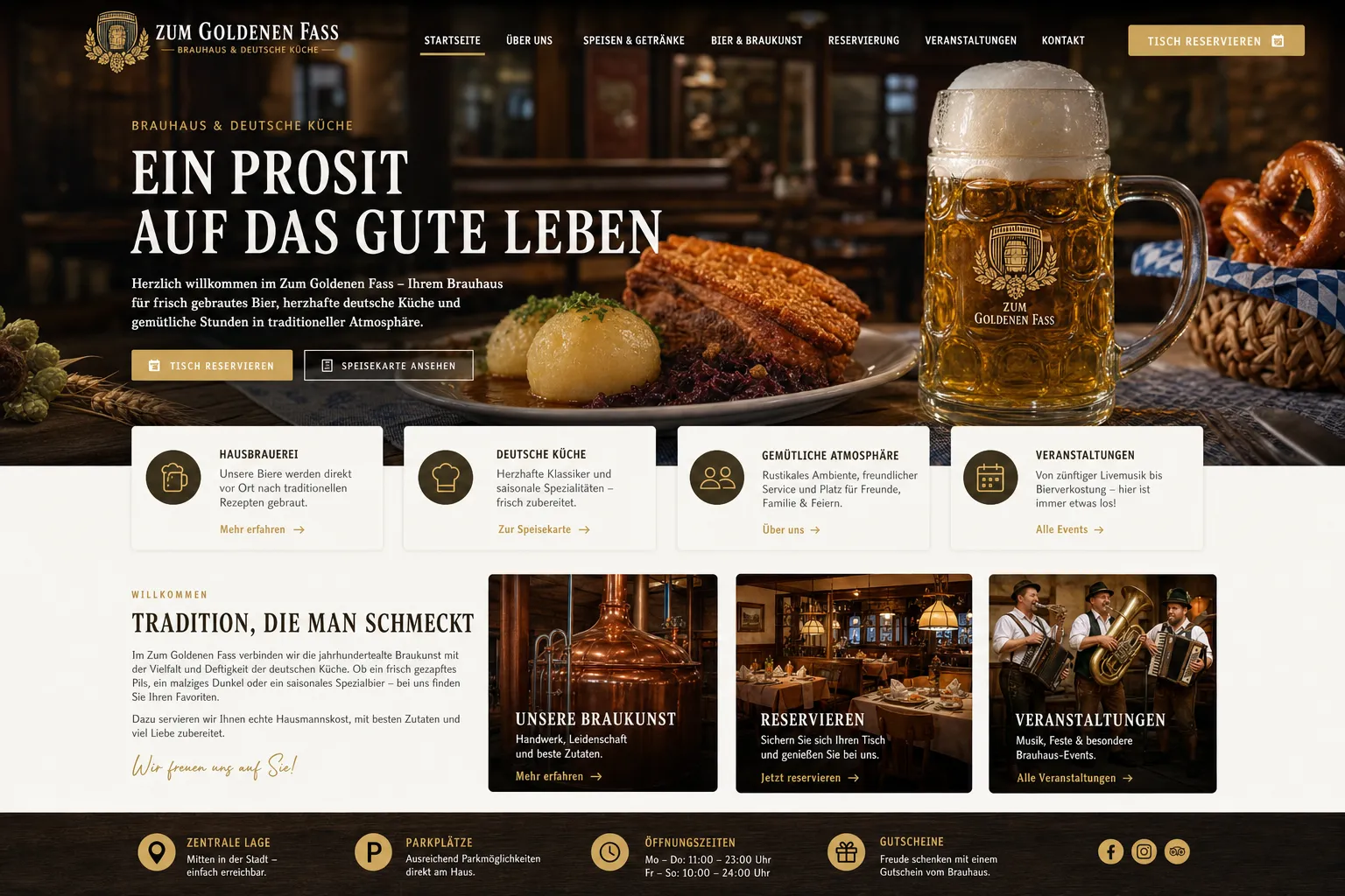 Restaurants & Cafés — Webdesign-Referenz