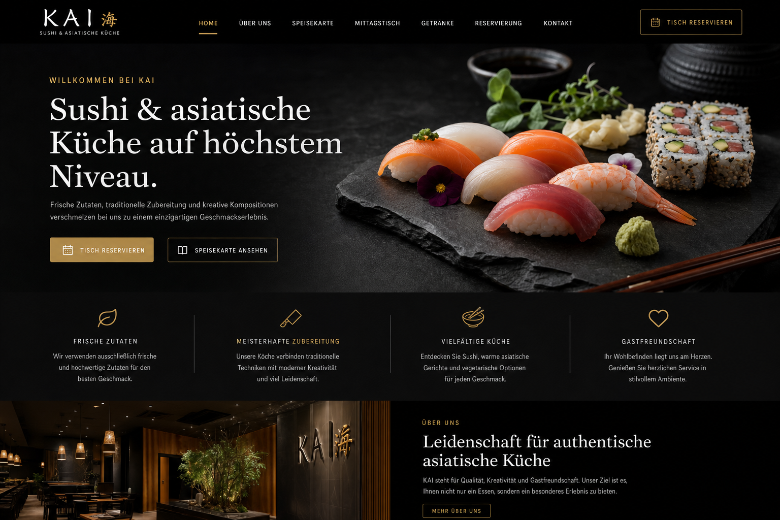 Design-Beispiel 6 für eine Website