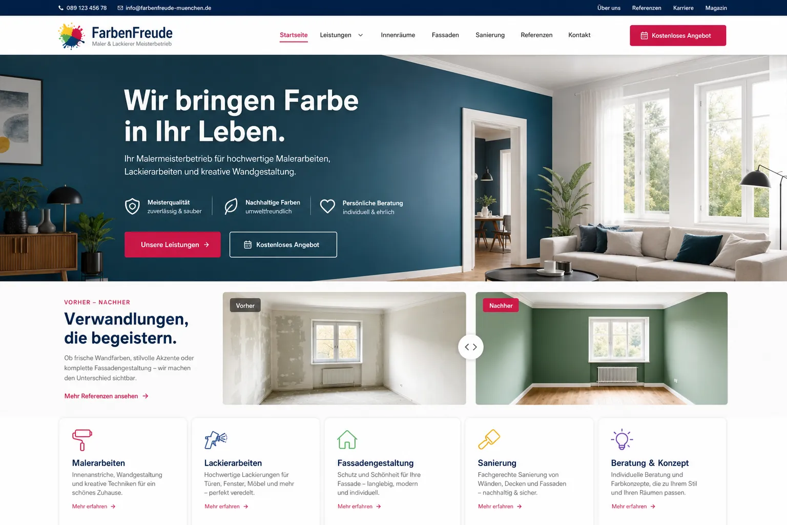Handwerksbetriebe — Webdesign-Referenz