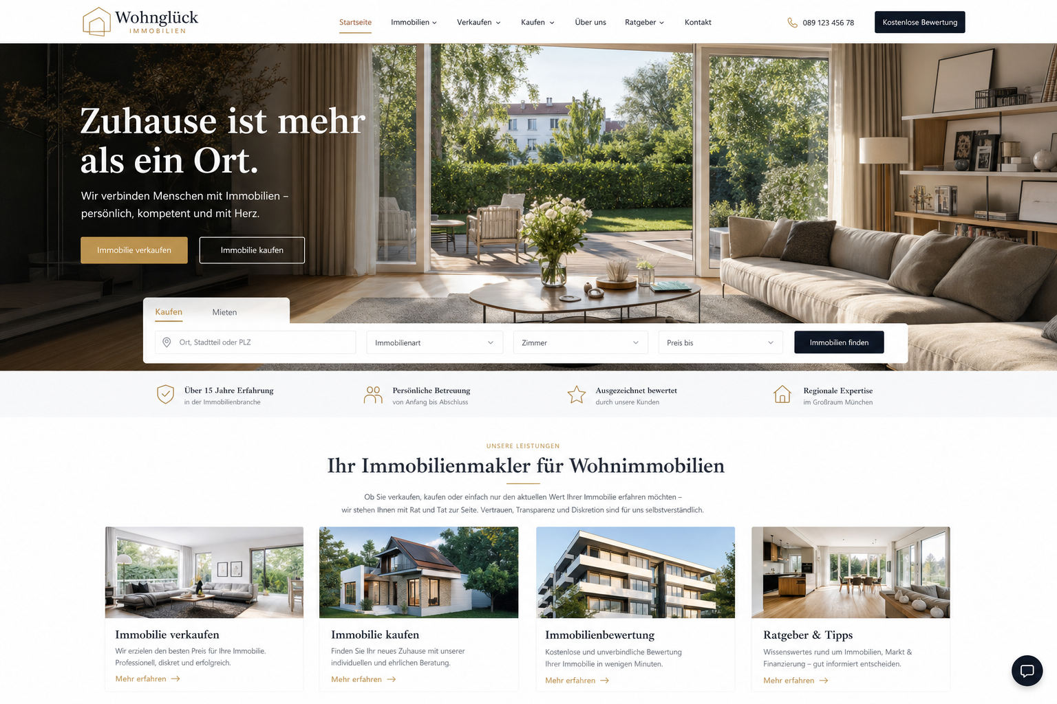 Design-Beispiel 3 für eine Webseite