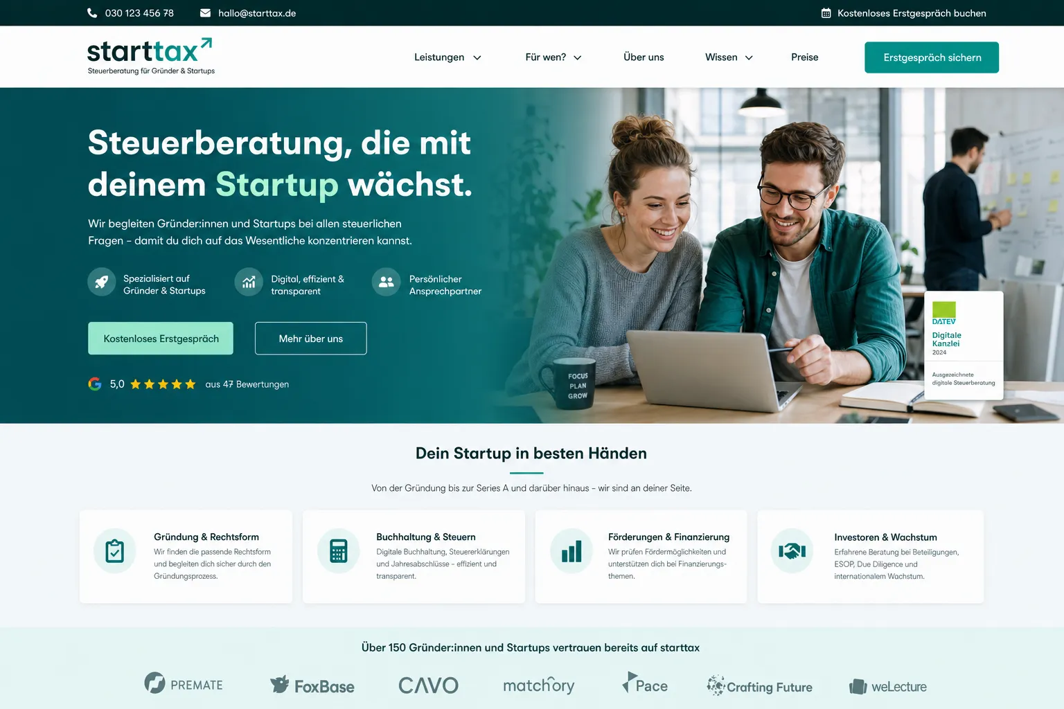 Steuerberater — Webdesign-Referenz