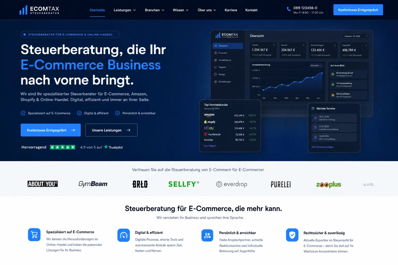 Steuerberater — Webdesign-Referenz