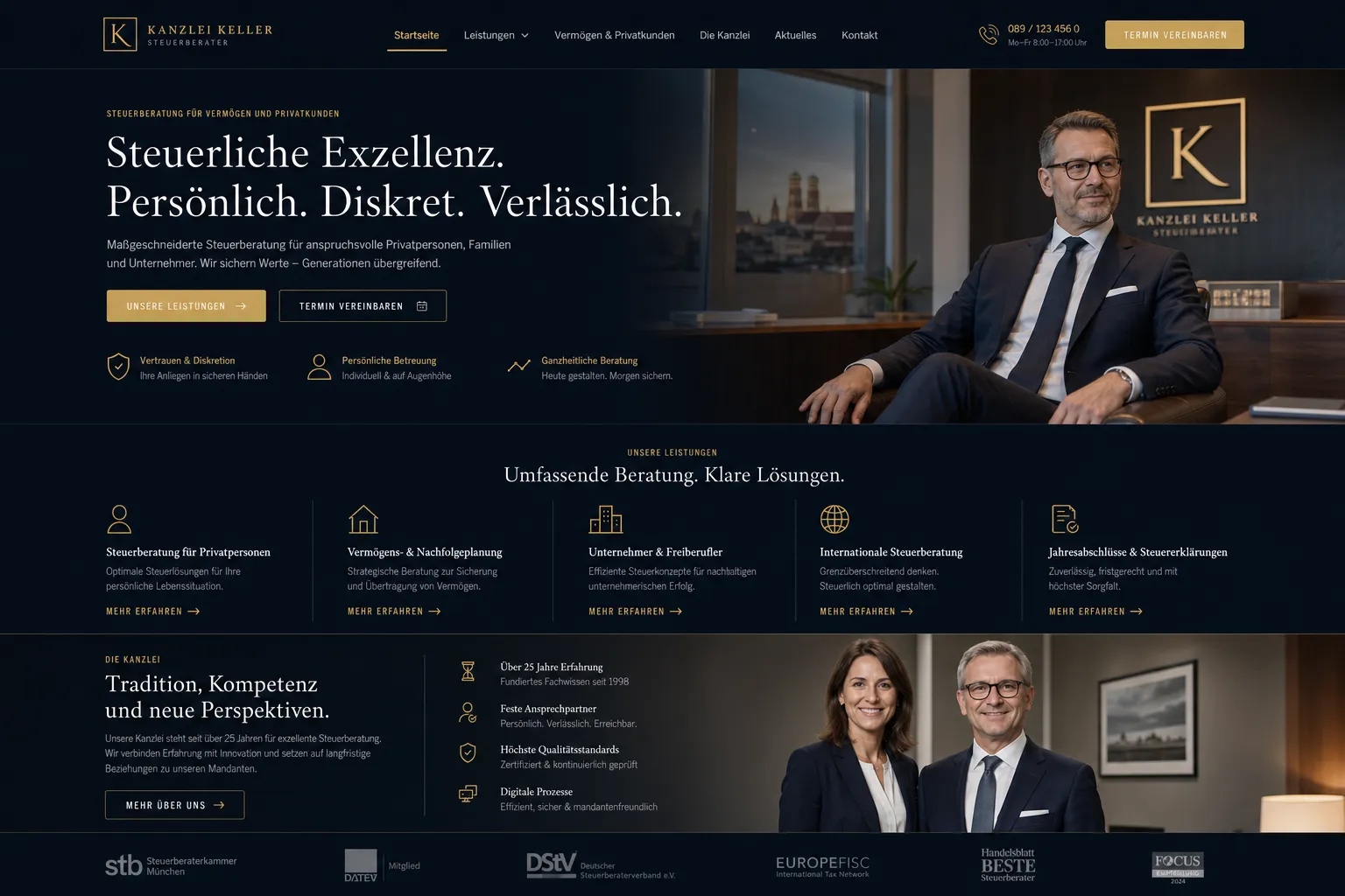 Steuerberater — Webdesign-Referenz