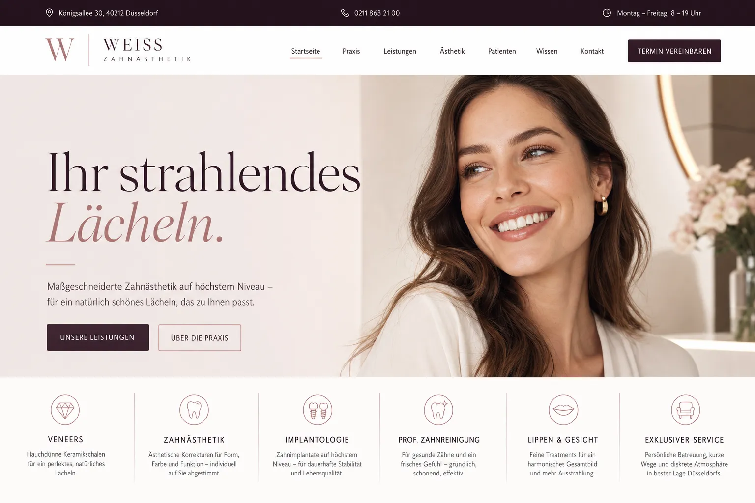 Zahnarztpraxen — Webdesign-Referenz