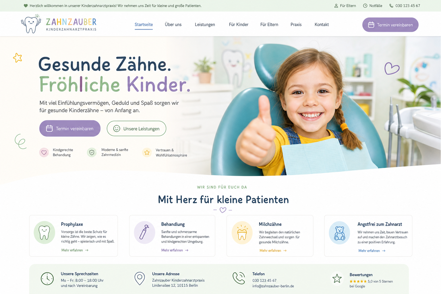 Design-Beispiel 4 für eine Website