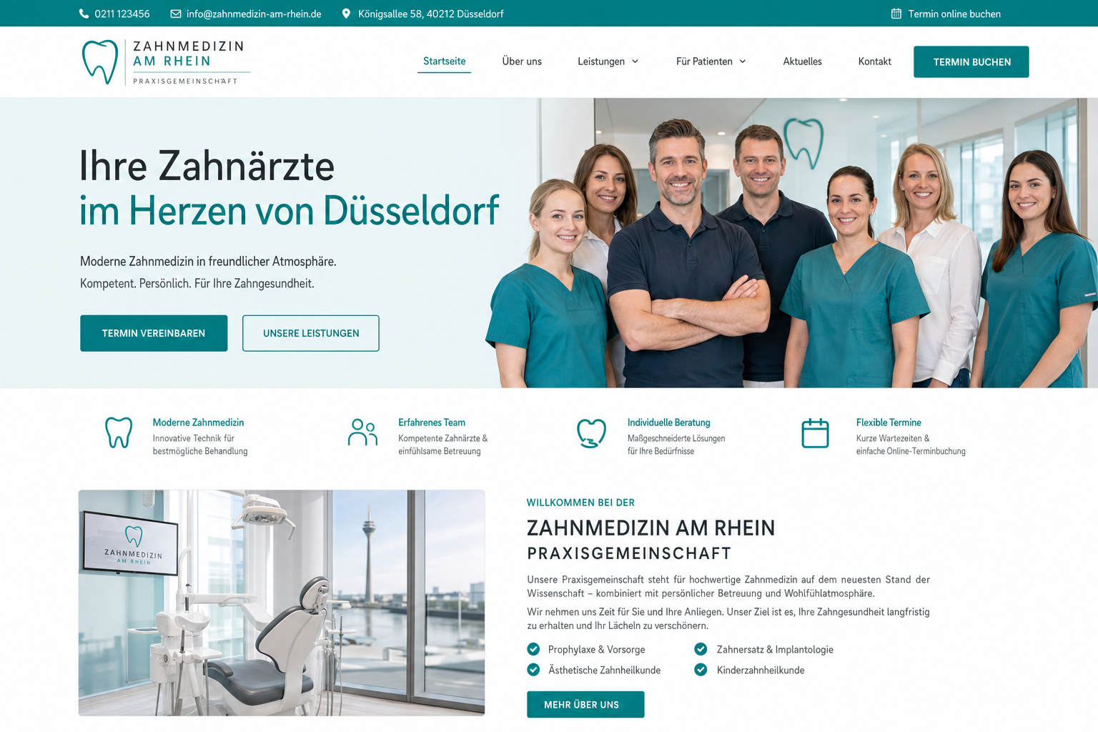 Design-Beispiel 6 für eine Website