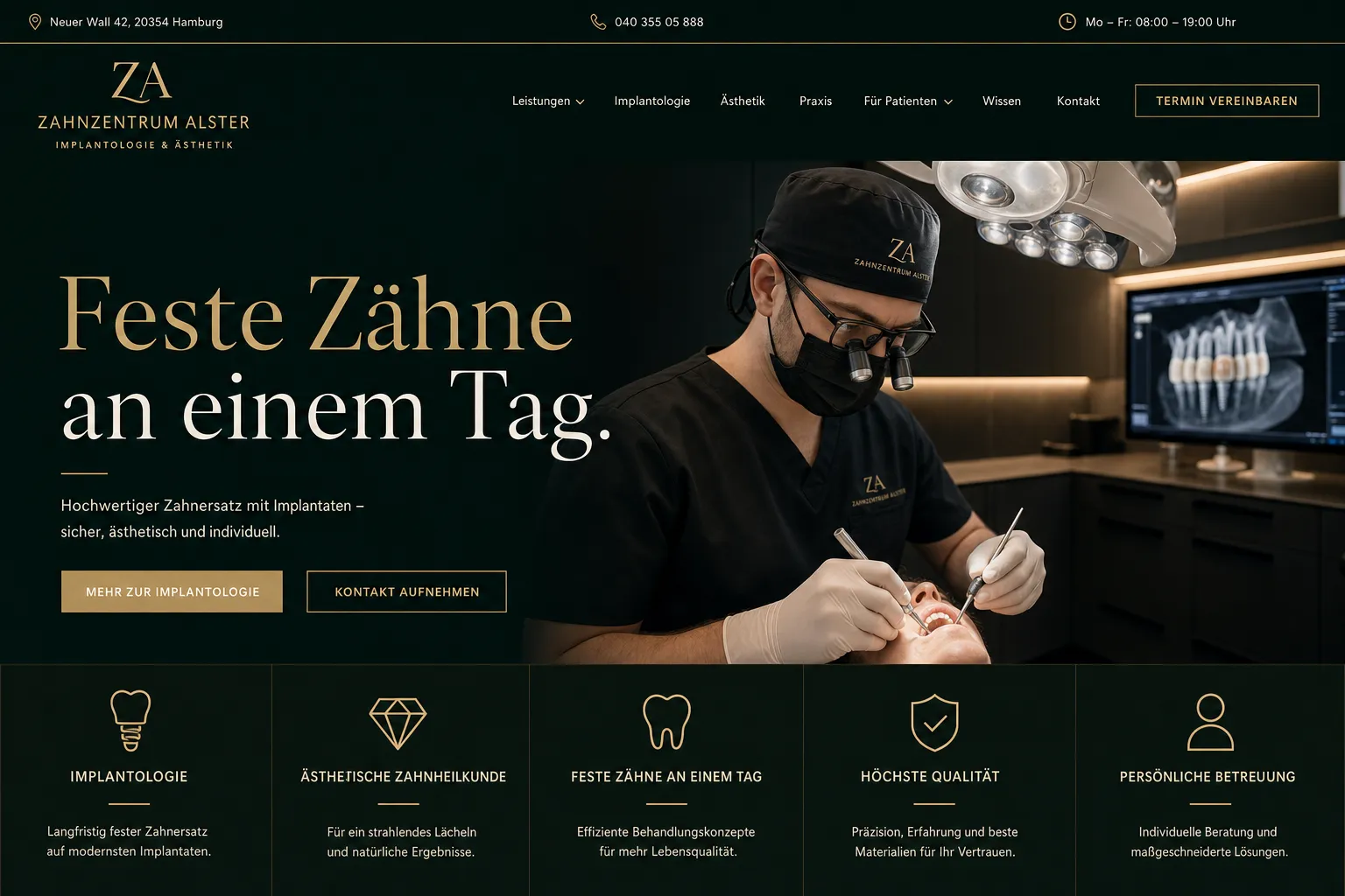 Zahnarztpraxen — Webdesign-Referenz