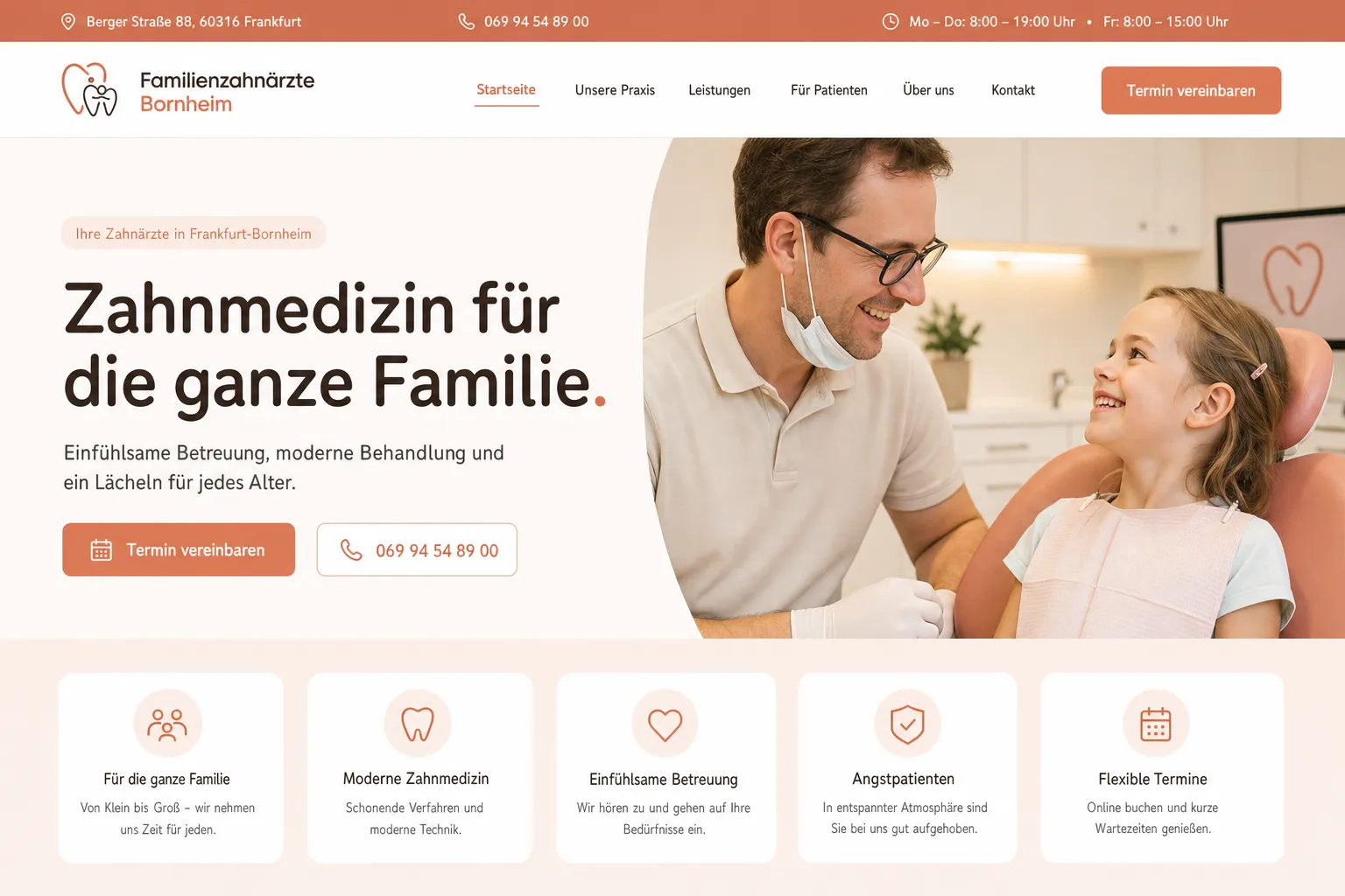 Zahnarztpraxen — Webdesign-Referenz