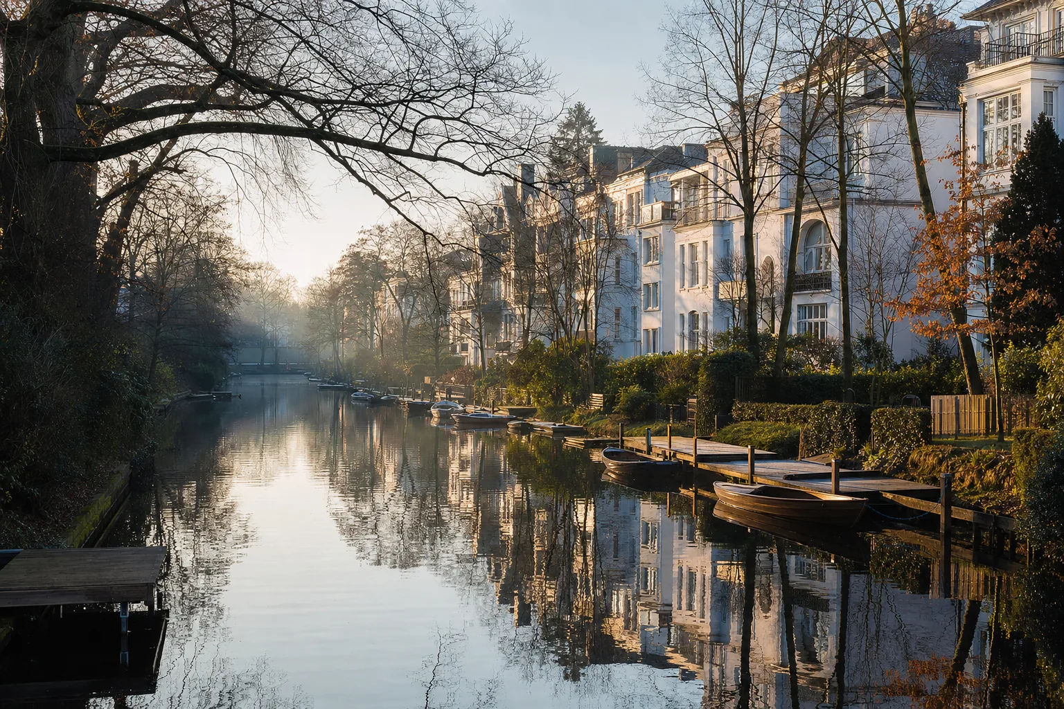 Blick über die Außenalster Richtung Westufer