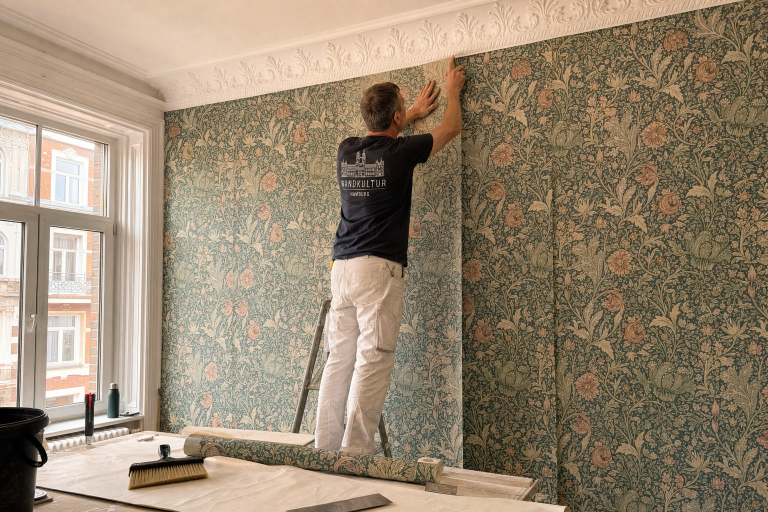 Tapezierarbeiten – Vliestapete Hamburg Altbau